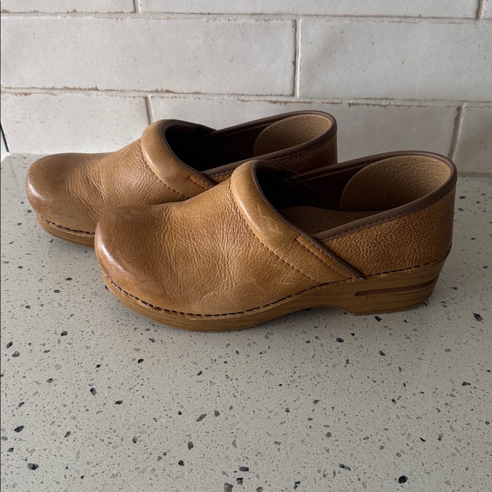 Dansko Tan Leather Loafers